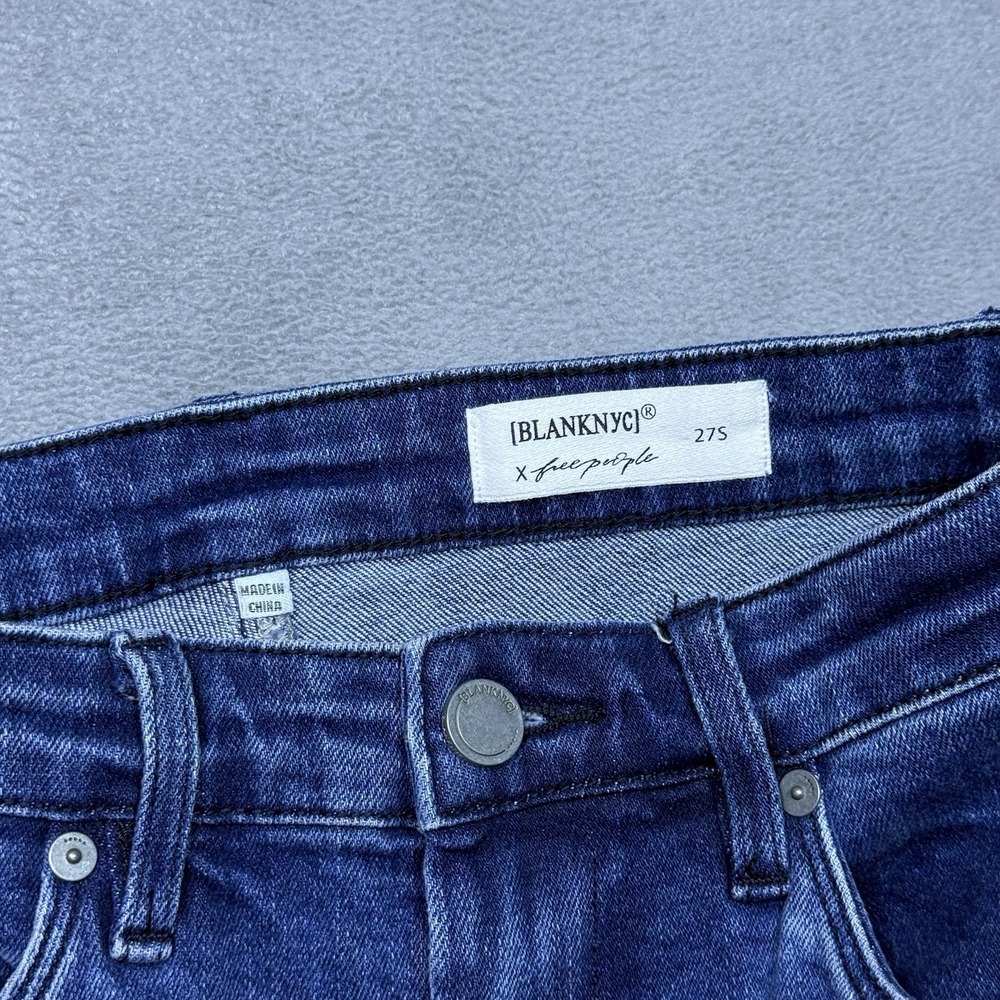 Free People Jeans Womens 27S 27x32 The Hoyt Highrise Mini Flare BlankNYC Boho - Picture 2 of 9